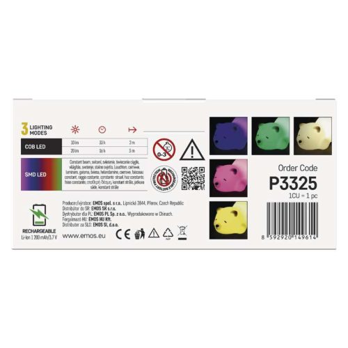 EMOS P3325, EMOS LED éjjeli fény medve P3325, tölthető