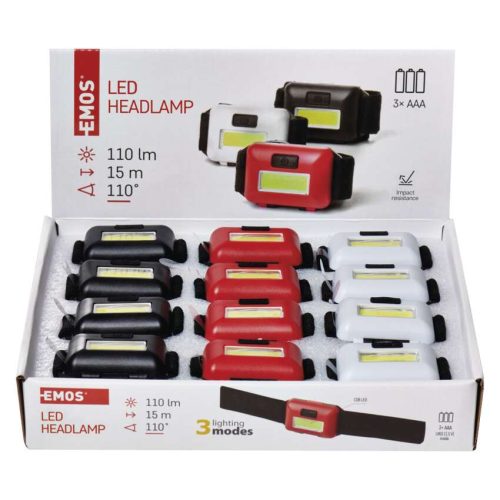 EMOS P3538, COB LED Fejlámpa 1W 110lm 12db, display box