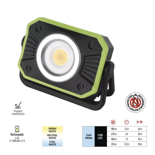 EMOS P4542, Akkumulátoros COB LED lámpa 900lm