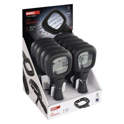 EMOS P4717, Kézi nagyító LED/UV megvilágítással, 10 db, dobozos kiszerelésben