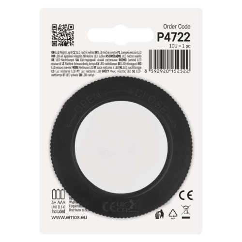 EMOS P4722, EMOS LED éjjeli fény 4LED 3× AAA 10 db, display box