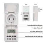 EMOS P5525N, Digitális kapcsoló aljzat, kültéri, IP44