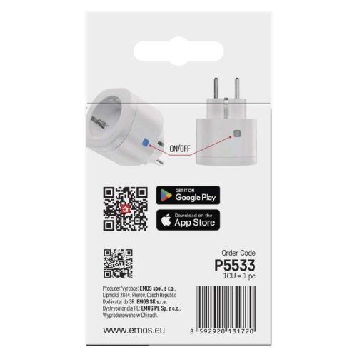 EMOS P5533, GoSmart Zigbee aljzat IP-3009S