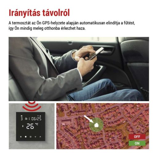 EMOS P56201BUF, GoSmart Programozható vezetékes termosztát padlófűtéshez WiFi-vel P56201BUF