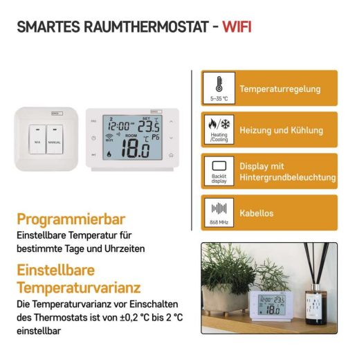 EMOS P56211, GoSmart Programozható vezeték nélküli szobatermosztát WiFi-vel P56211 