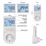 EMOS P56601SH, GoSmart 2 az 1-ben konnektoros, digitális termosztát időzítő funkcióval, schuko, WiFi