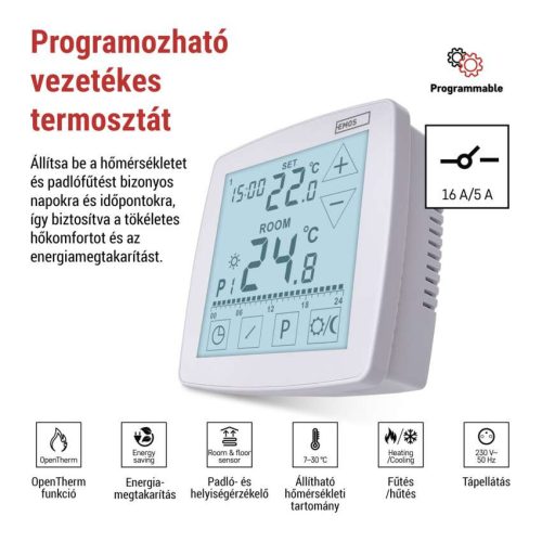 EMOS P56A01, Programozható vezetékes OpenTherm szobatermosztát P56A01