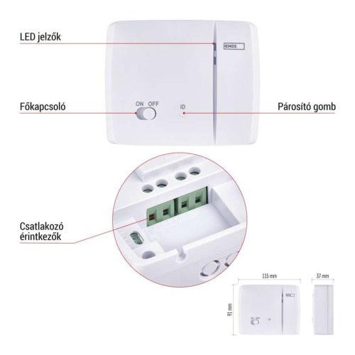 EMOS P56A11, Programozható vezeték nélküli OpenTherm szobatermosztát P56A11