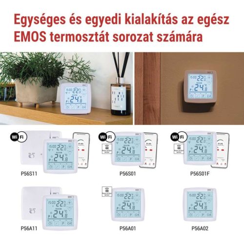 EMOS P56S01F, GoSmart Programozható vezetékes termosztát padlófűtéshez WiFi-vel P56S01F