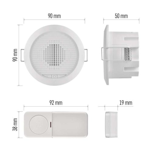 EMOS P57103, Vezetékes/Vezeték nélküli csengő P57103, beépített