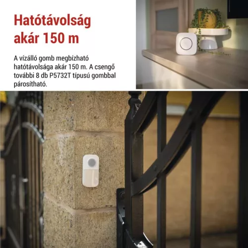 EMOS P5736, Vezeték nélküli csengő P5736, 3× AA