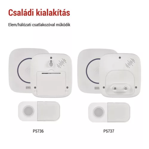 EMOS P5736, Vezeték nélküli csengő P5736, 3× AA