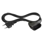EMOS PC01301, Hosszabbító 1,5 m / 1 aljzat / fekete / PVC / 0,75 mm2