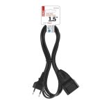 EMOS PC01301, Hosszabbító 1,5 m / 1 aljzat / fekete / PVC / 0,75 mm2