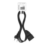 EMOS PC01301, Hosszabbító 1,5 m / 1 aljzat / fekete / PVC / 0,75 mm2