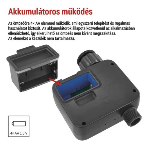 EMOS PW56201, GoSmart öntöző időzítő, Bluetooth 5.0, 1 kimenet