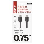 EMOS S10000, HDMI kábel 2.0 A-A dugó 0.75m