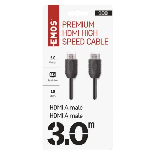 EMOS S10300, HDMI kábel 2.0 A-A dugó 3m