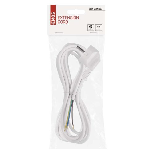 EMOS S14373, Szerelhető vezeték 3x0.75 3m fehér