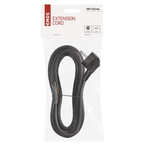 EMOS S18323, Szerelhető vezeték 3x1.5 3m fekete