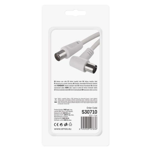 EMOS S30710, Antenna koax kábel 90° 7,5m