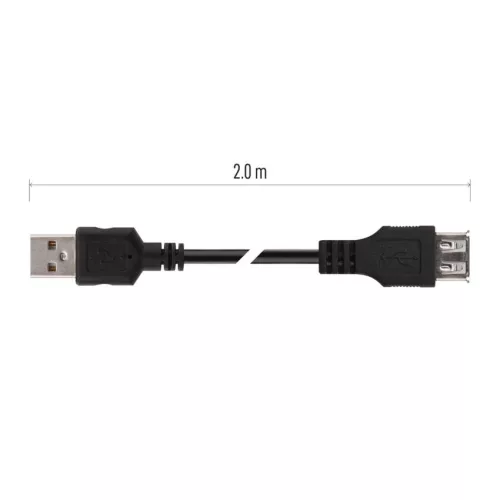 EMOS S70201, USB kábel 2.0 A – A/F csatlakozó 2m