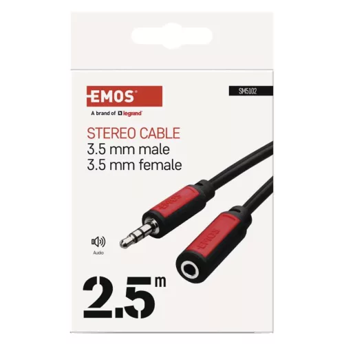 EMOS SM5102, Jack kábel 3.5mm ST dugó-3.5mm ST dugalj 2.5m