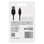 EMOS SM7004B, Töltő- és adatkábel USB-A 2.0 / micro USB-B 2.0, Quick Charge, 1 m, fekete
