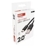 EMOS SM7008BL, Töltő- és adatkábel USB-A 2.0 / micro USB-B 2.0, 2 m, fekete