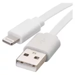 EMOS SM7013W, Töltő- és adatkábel USB-A 2.0 / Lightning MFi, 1 m, fehér