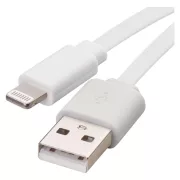   EMOS SM7013W, Töltő- és adatkábel USB-A 2.0 / Lightning MFi, 1 m, fehér