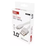 EMOS SM7013W, Töltő- és adatkábel USB-A 2.0 / Lightning MFi, 1 m, fehér
