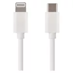 EMOS SM7015W, Töltő- és adatkábel USB-C 2.0 / Lightning MFi, 1 m, fehér