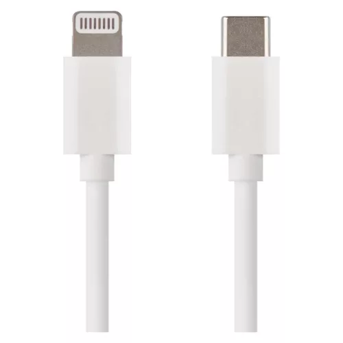 EMOS SM7015W, Töltő- és adatkábel USB-C 2.0 / Lightning MFi, 1 m, fehér