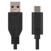   EMOS SM7021BL, Töltő- és adatkábel USB-A 3.0 / USB-C 3.1, 1 m, fekete