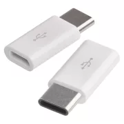   EMOS SM7023, Adapter micro USB-B 2.0 / USB-C 2.0, fehér, 2db