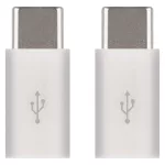 EMOS SM7023, Adapter micro USB-B 2.0 / USB-C 2.0, fehér, 2db