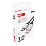 EMOS SM7025BL, Töltő- és adatkábel USB-A 2.0 / USB-C 2.0, 1 m, fekete