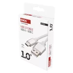 EMOS SM7025W, Töltő- és adatkábel USB-A 2.0 / USB-C 2.0, 1 m, fehér