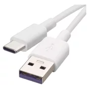   EMOS SM7026, Töltő- és adatkábel USB-A 2.0 / USB-C 2.0, 1,5 m, fehér