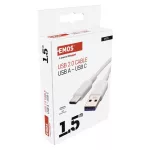 EMOS SM7026, Töltő- és adatkábel USB-A 2.0 / USB-C 2.0, 1,5 m, fehér