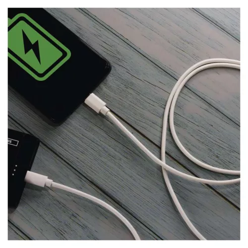 EMOS SM7027W, Töltő- és adatkábel USB-C 2.0 / USB-C 2.0, 1 m, fehér