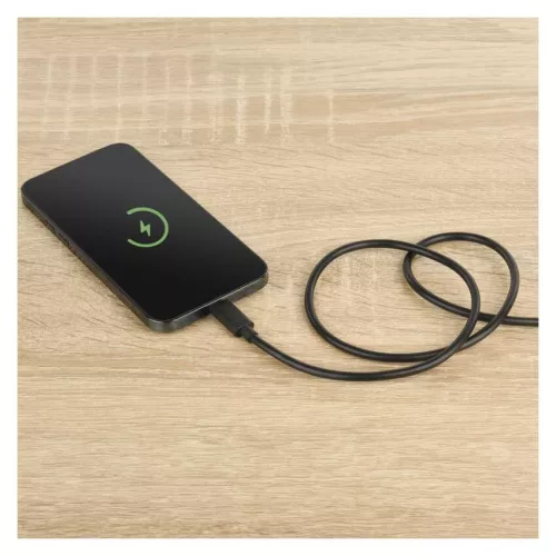 EMOS SM7028BL, Töltő- és adatkábel 2-0 USB-C / USB-C, 1 m, fekete
