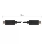 EMOS SM7028BL, Töltő- és adatkábel 2-0 USB-C / USB-C, 1 m, fekete
