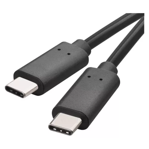 EMOS SM7029BL, Töltő- és adatkábel 2-0 USB-C / USB-C, 2 m, fekete