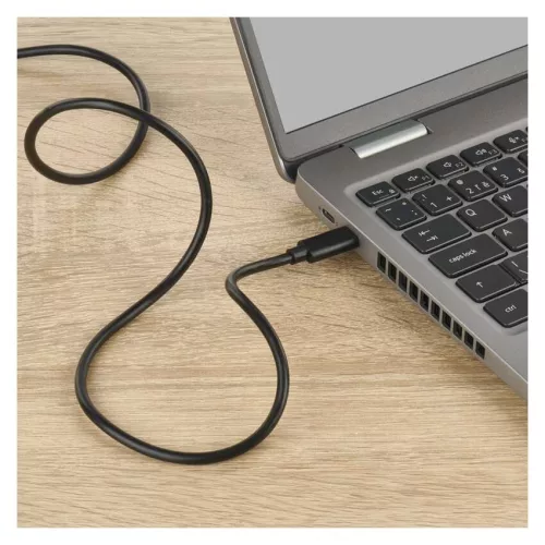 EMOS SM7029BL, Töltő- és adatkábel 2-0 USB-C / USB-C, 2 m, fekete