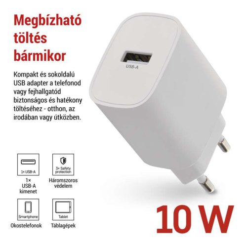 EMOS V01B10, EMOS Univerzális USB töltő BASIC 10 W max.