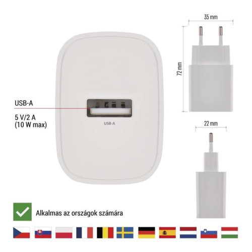 EMOS V01B10, EMOS Univerzális USB töltő BASIC 10 W max.