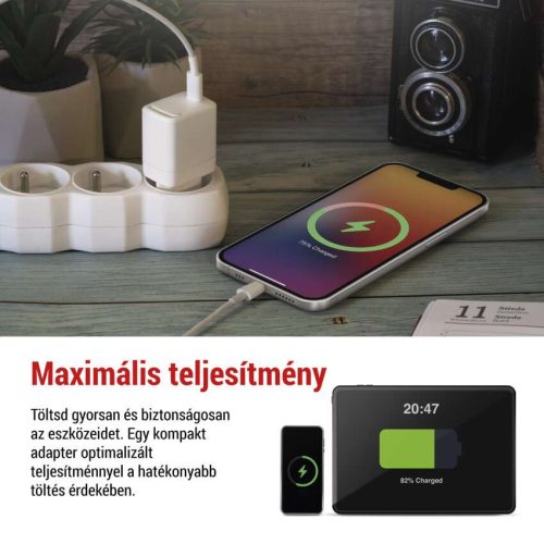 EMOS V01G20, EMOS Univerzális USB töltő GaN PD 20 W max.