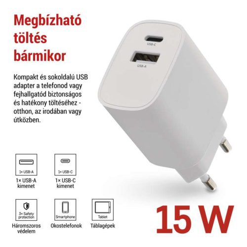 EMOS V02B15, EMOS Univerzális USB töltő BASIC 15 W max.